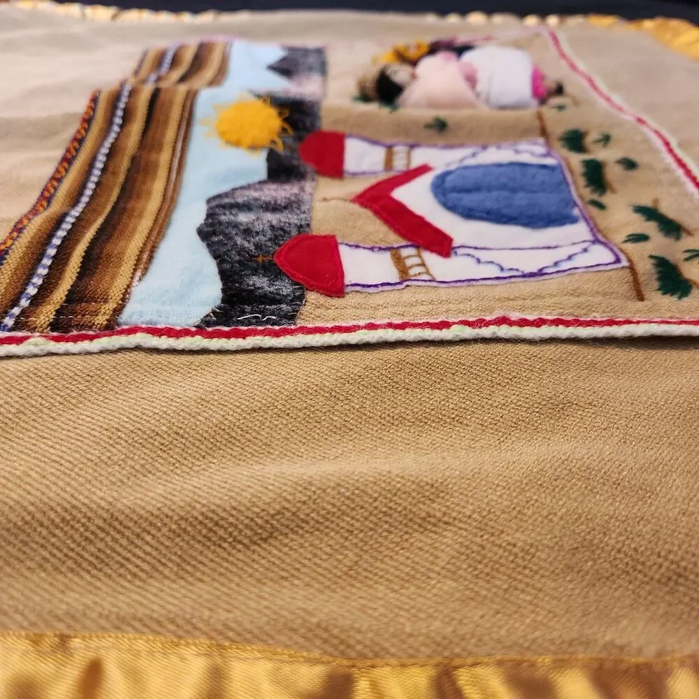 Unique Southwest Bib-style Apron With Front Pockets  Measurements In Photos